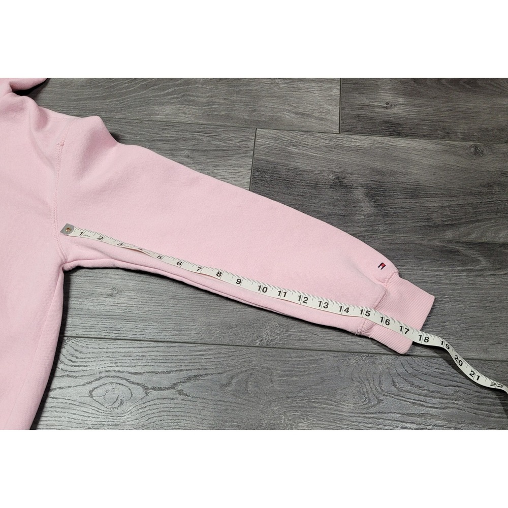 Women's Tommy Hilfiger Pink Pullover Long Sleeve Hoodie/Sweatshirt Size L 16/18 - Picture 9 of 9
